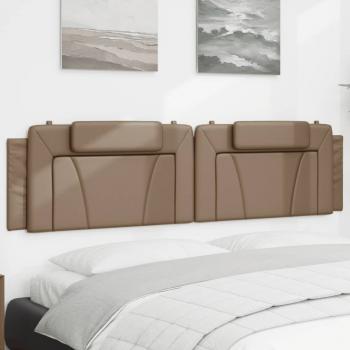 ARDEBO.de - Kopfteil-Kissen Cappuccino-Braun 200 cm Kunstleder