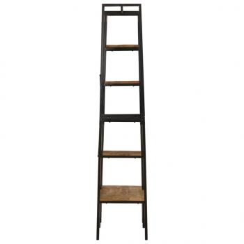 Kleiderständer mit Ablagen 90x40x190 cm Massivholz Mango Eisen
