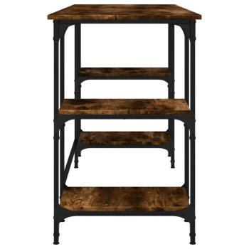 ARDEBO.de - Schreibtisch Räuchereiche 140x50x75 cm Metall Holzwerkstoff