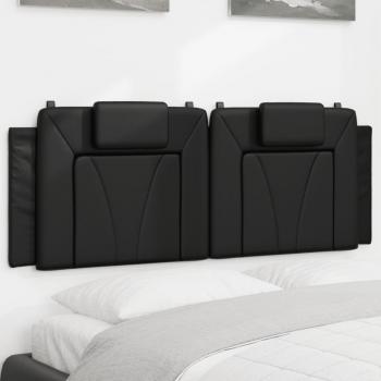 ARDEBO.de - Kopfteil-Kissen Schwarz 120 cm Kunstleder