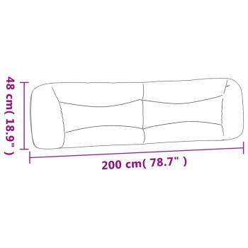 Kopfteil-Kissen Cappuccino-Braun 200 cm Kunstleder