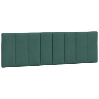 Kopfteil-Kissen Dunkelgrün 160 cm Samt