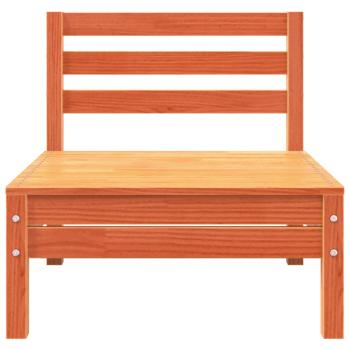 Gartensofa 3-Sitzer Wachsbraun Massivholz Kiefer