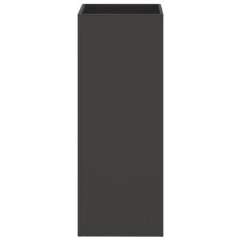 Pflanzkübel Schwarz 32x27,5x75 cm Kaltgewalzter Stahl