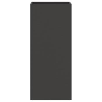 Pflanzkübel Schwarz 32x27,5x75 cm Kaltgewalzter Stahl