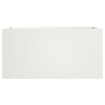 Pflanzkübel Weiß 62x30x29 cm Kaltgewalzter Stahl