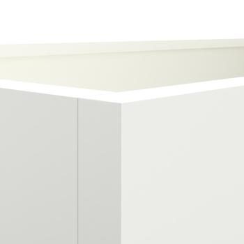 Pflanzkübel Weiß 62x30x29 cm Kaltgewalzter Stahl