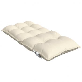 Niedriglehner-Auflagen 6 Stk. Creme Oxford-Gewebe