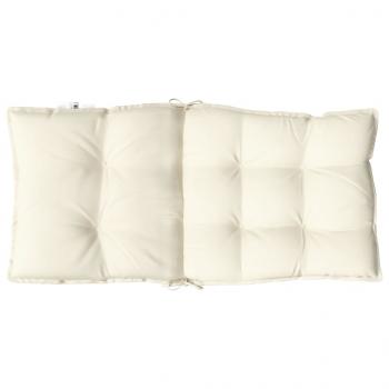 Niedriglehner-Auflagen 6 Stk. Creme Oxford-Gewebe