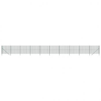 Maschendrahtzaun Grün 1,6x25 m Verzinkter Stahl