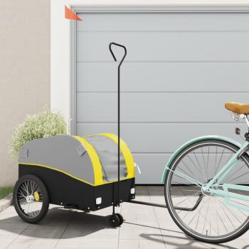 ARDEBO.de - Fahrradanhänger Schwarz und Gelb 45 kg Eisen