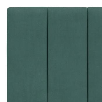 Bettgestell mit Kopfteil Dunkelgrün 90x190 cm Samt
