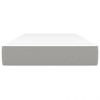 Taschenfederkernmatratze Hellgrau 120x190x20 cm Stoff