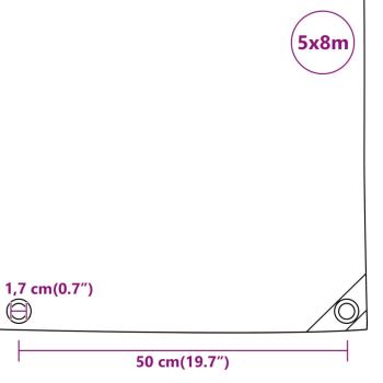 Abdeckplane Anthrazit 5x8 m 650 g/m²