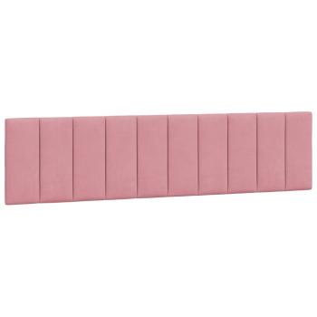 Bettgestell mit Kopfteil Rosa 200x200 cm Samt