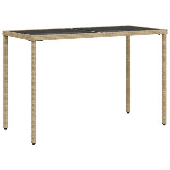 5-tlg. Garten-Essgruppe mit Kissen Beige Poly Rattan