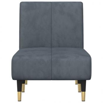 Chaiselongue Dunkelgrau Samt
