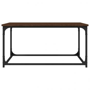 Couchtisch Braun Eichen-Optik 80x50x40 cm Holzwerkstoff Eisen