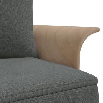 Schlafsofa in L-Form Dunkelgrau 279x140x70 cm Stoff