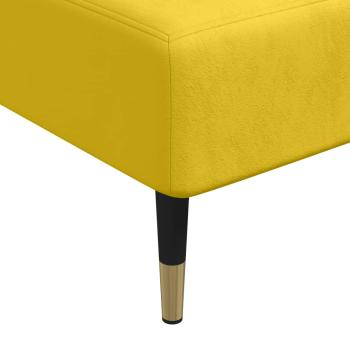 Chaiselongue Gelb Samt