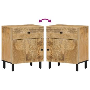 Nachttisch 50x33x60 cm Massivholz Mango