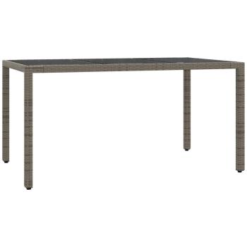 7-tlg. Garten-Essgruppe mit Kissen Grau Poly Rattan