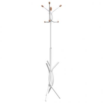 Garderobenständer Weiß 176 cm Pulverbeschichtetes Eisen