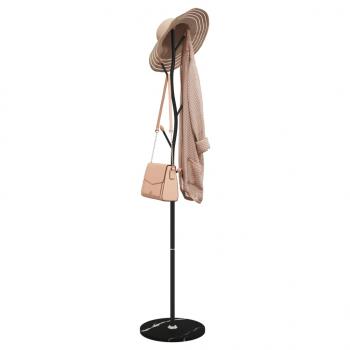 ARDEBO.de - Garderobenständer Schwarz 177 cm Pulverbeschichtetes Eisen