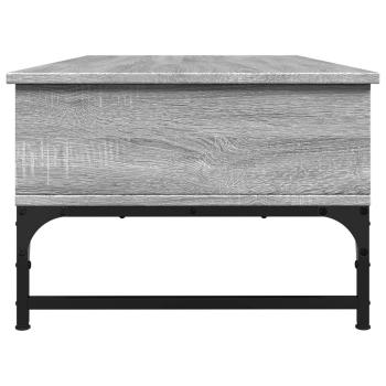 Couchtisch Grau Sonoma 100x50x35 cm Holzwerkstoff und Metall