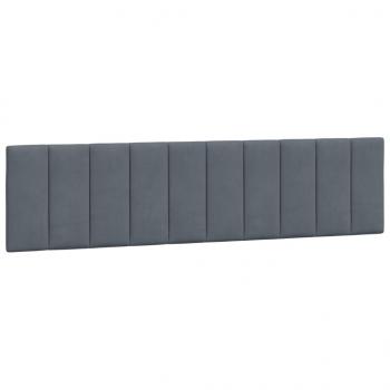 Kopfteil-Kissen Dunkelgrau 200 cm Samt