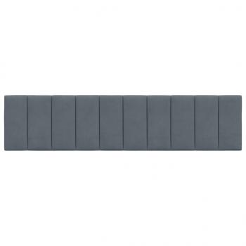 Kopfteil-Kissen Dunkelgrau 200 cm Samt