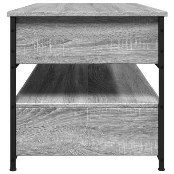 Couchtisch Grau Sonoma 85x50x50 cm Holzwerkstoff und Metall