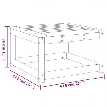 Gartenhocker Wachsbraun Massivholz Kiefer