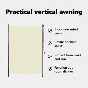 Außenrollo 150 x 270 cm Creme