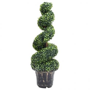 ARDEBO.de - Künstlicher Buchsbaum mit Topf Spiralform Grün 100 cm