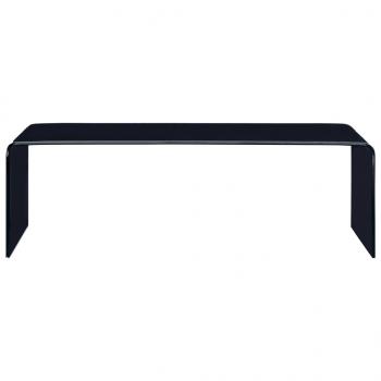 Couchtisch Schwarz 98x45x31 cm Hartglas 
