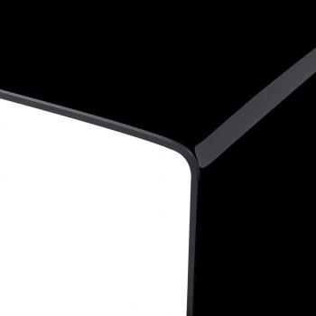 Couchtisch Schwarz 98x45x31 cm Hartglas 