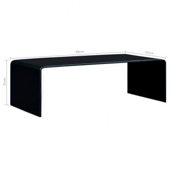 Couchtisch Schwarz 98x45x31 cm Hartglas 