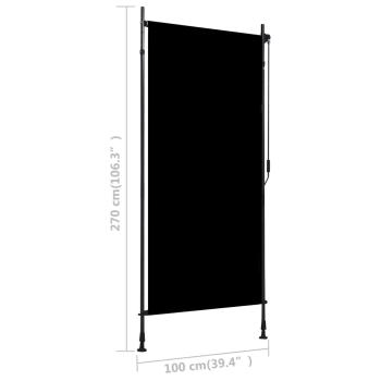 Außenrollo 100 x 270 cm Anthrazit 