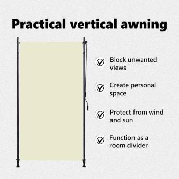 Außenrollo 120 x 270 cm Creme