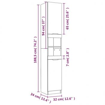 5-tlg. Badmöbel-Set Weiß Holzwerkstoff