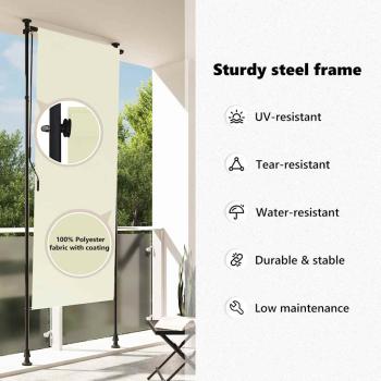 Außenrollo 100 x 270 cm Creme