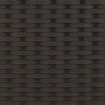 Sonnenliege mit Dach und Kissen Schwarz Poly Rattan