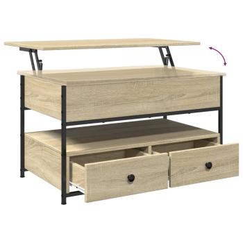 Couchtisch Sonoma-Eiche 85x50x50 cm Holzwerkstoff und Metall