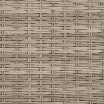 Gartensofa 2-Sitzer mit Hockern Hellgrau Poly Rattan