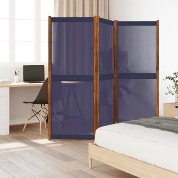 ARDEBO.de - 3-tlg. Paravent Dunkelblau 210x180 cm