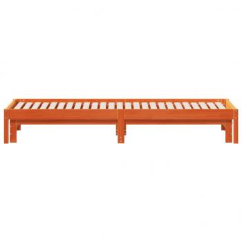 Tagesbett Ausziehbar Wachsbraun 90x200 cm Massivholz Kiefer
