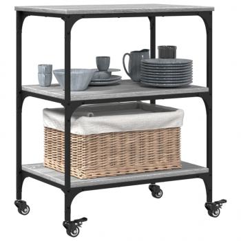 Küchenwagen Grau Sonoma 60x41x76 cm Holzwerkstoff