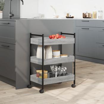 Küchenwagen Grau Sonoma 50x30x70 cm Holzwerkstoff