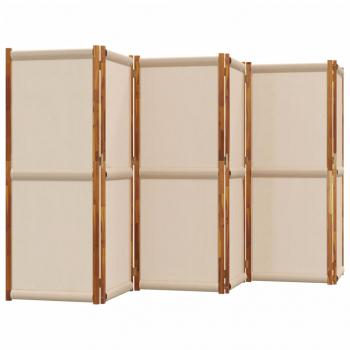 6-tlg. Paravent Taupe 420x180 cm
